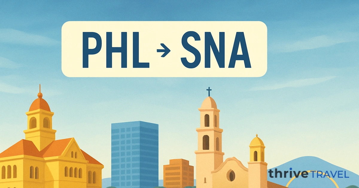 Philadelphia to Santa Ana