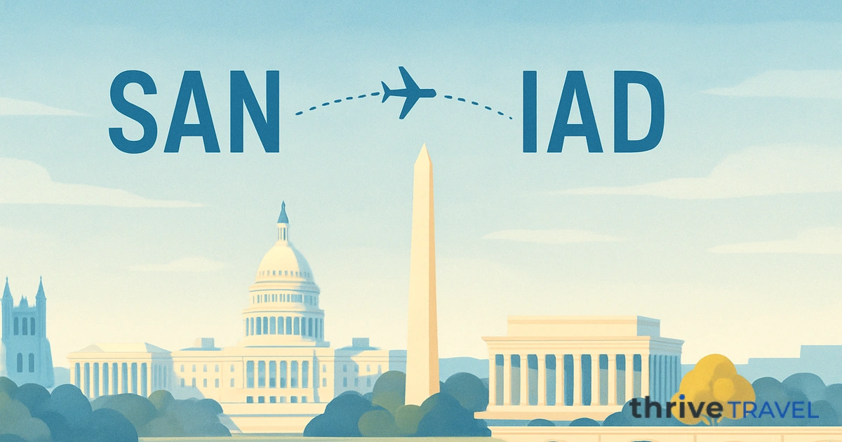 San Diego to Washington D.C.