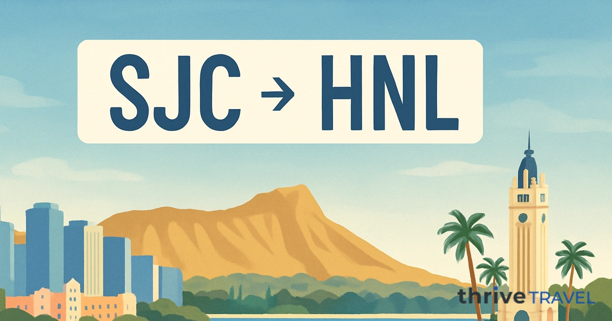 San Jose to Honolulu