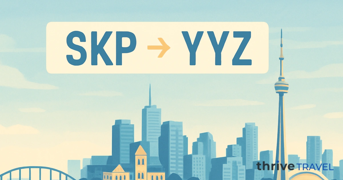 Skopje to Toronto