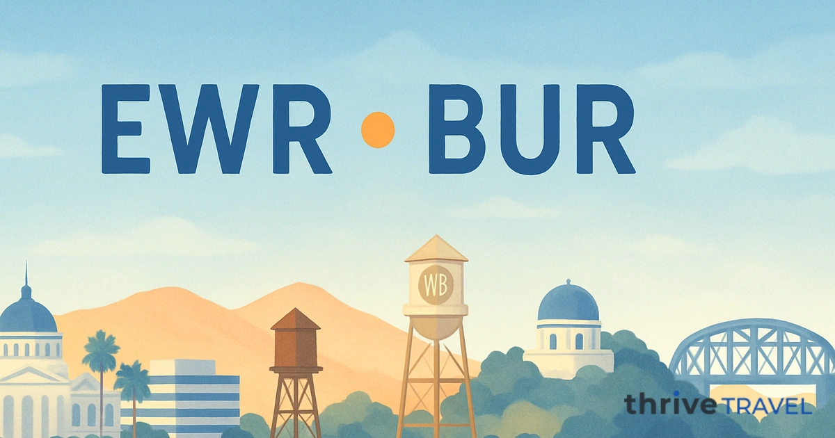Newark to Burbank