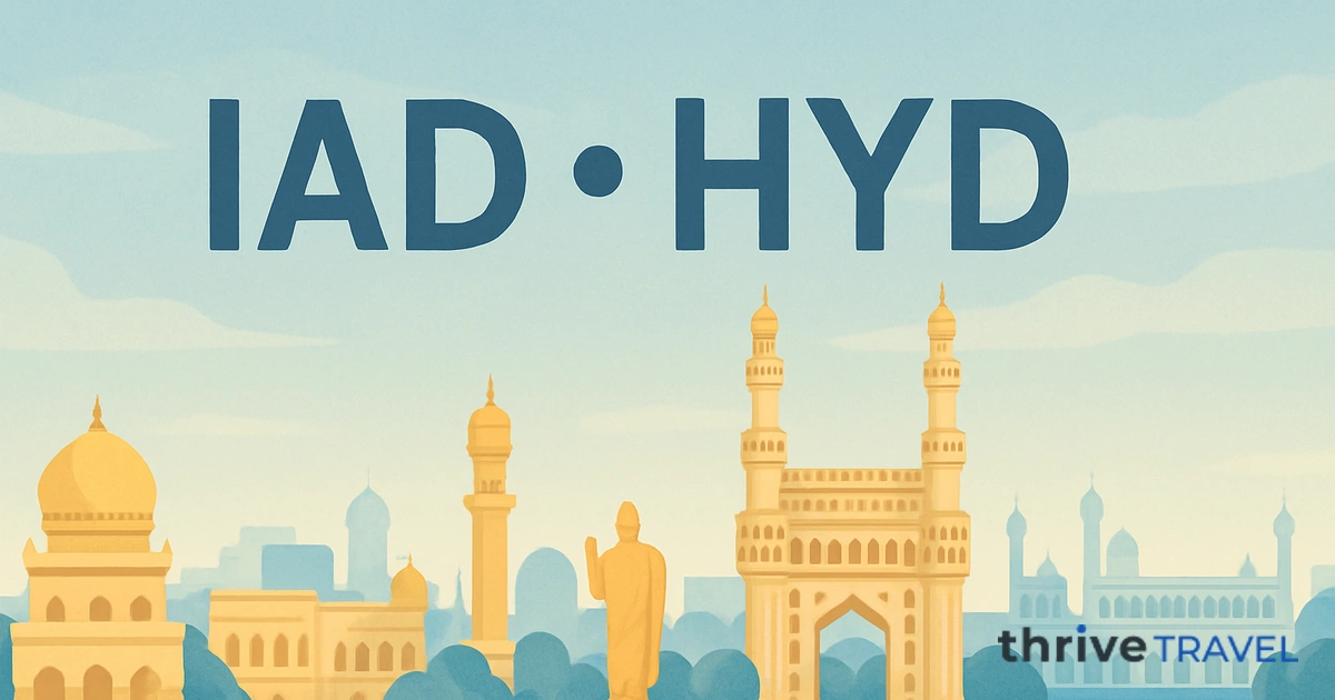 Washington to Hyderabad