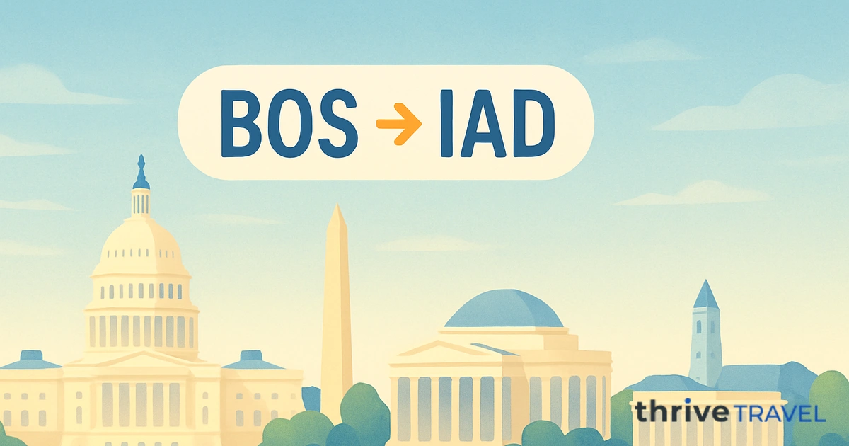 Boston to Washington Dulles