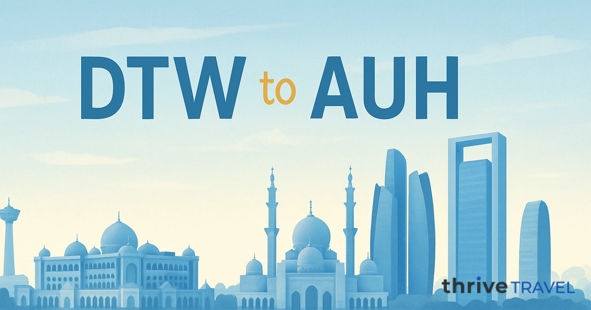 Detroit to Abu Dhabi