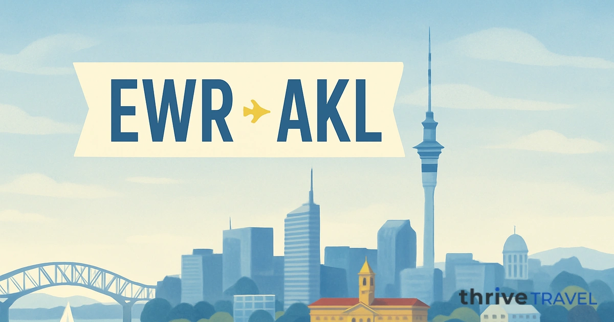 Newark to Auckland