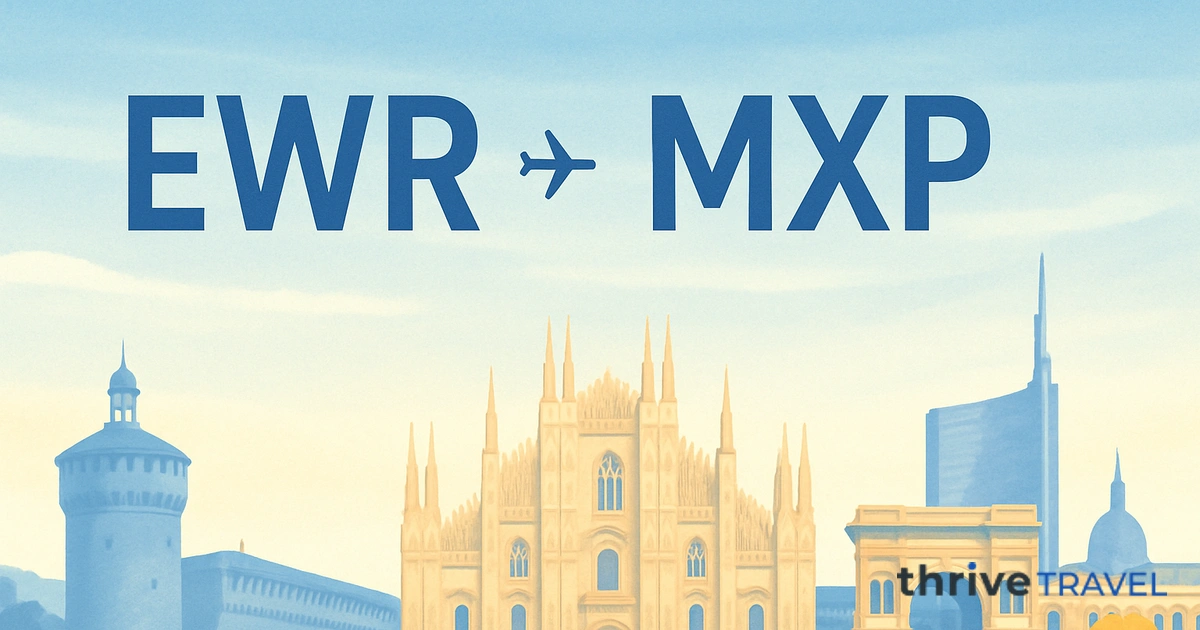 Newark to Milan