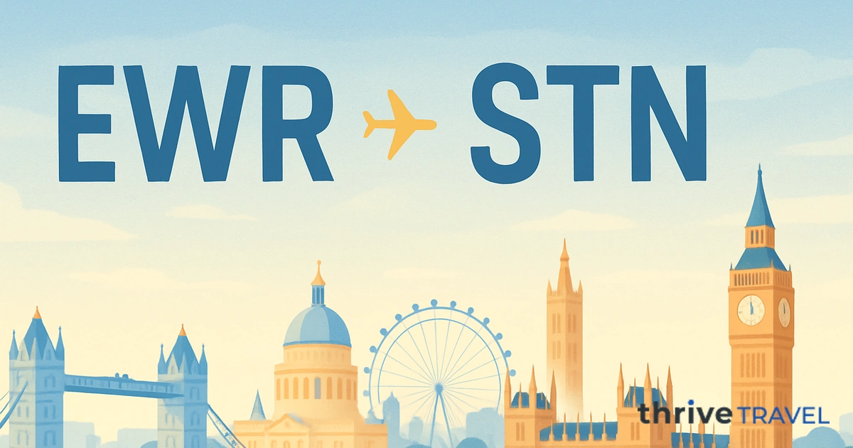 Newark to London Stansted