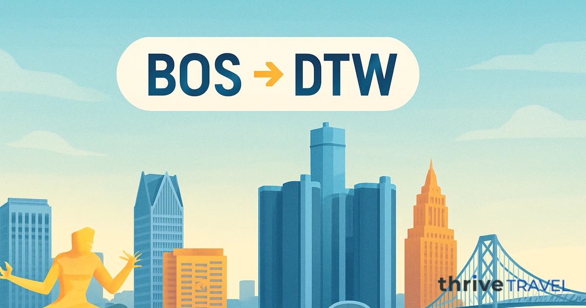 Boston to Detroit