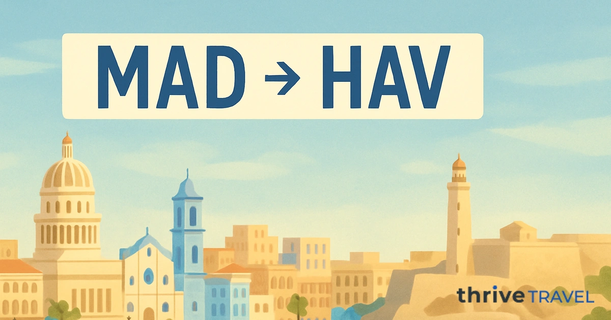 Madrid to Havana