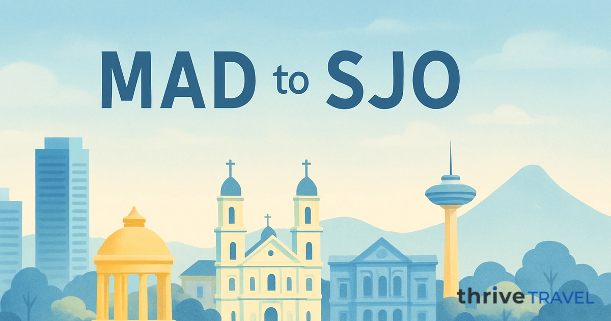 Madrid to San José