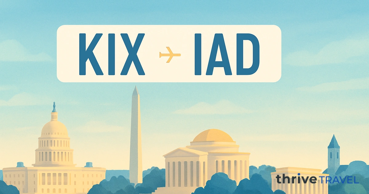 Osaka to Washington D.C.