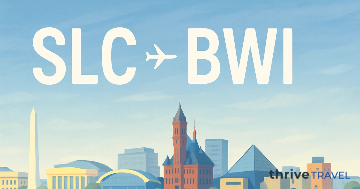 Salt Lake City to Baltimore