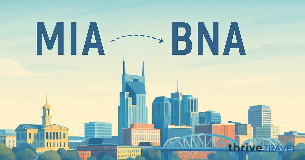 Miami to Nashville
