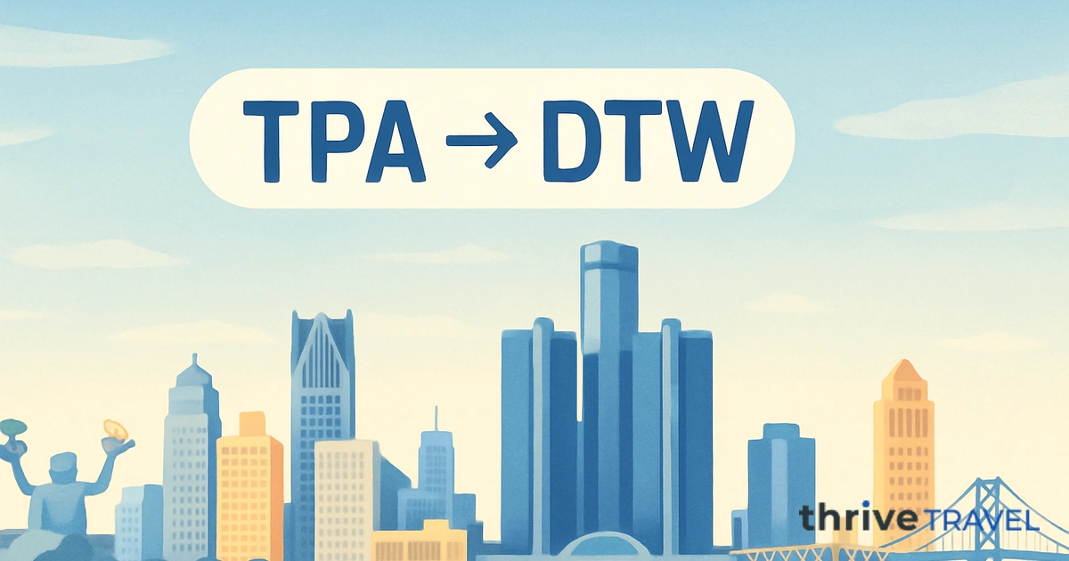 Tampa to Detroit
