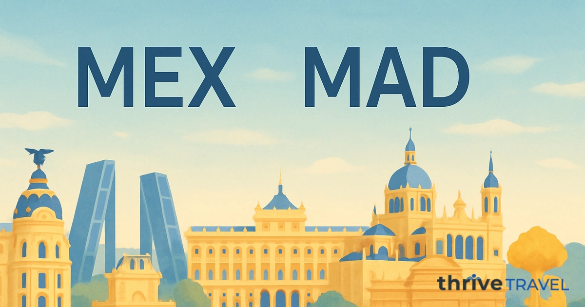 Mexico City to Madrid