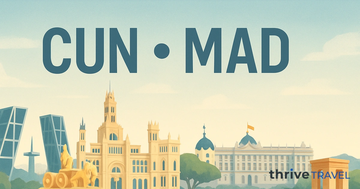 Cancún to Madrid