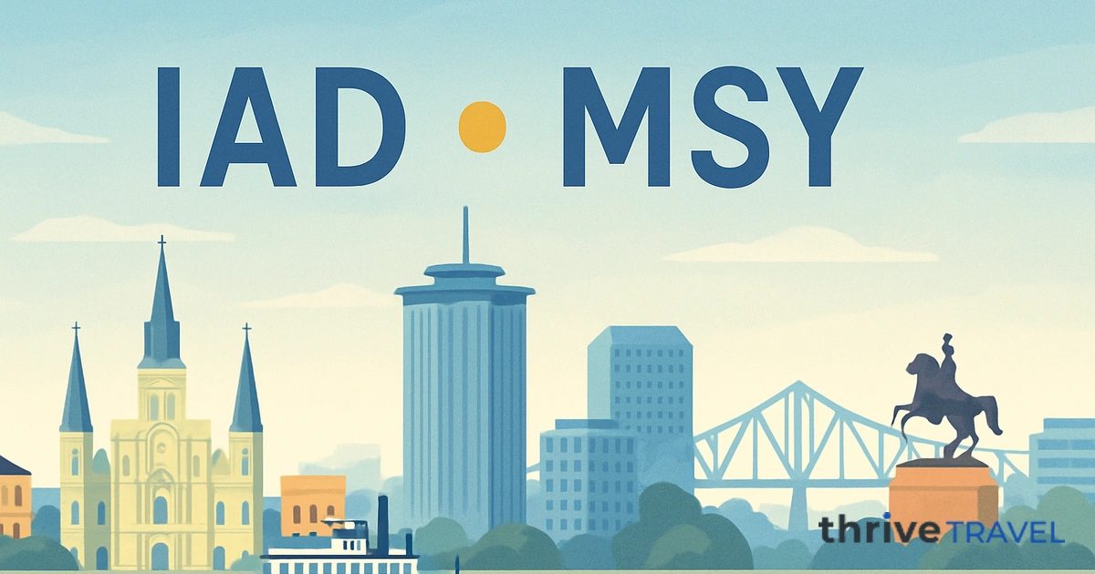 Washington to New Orleans