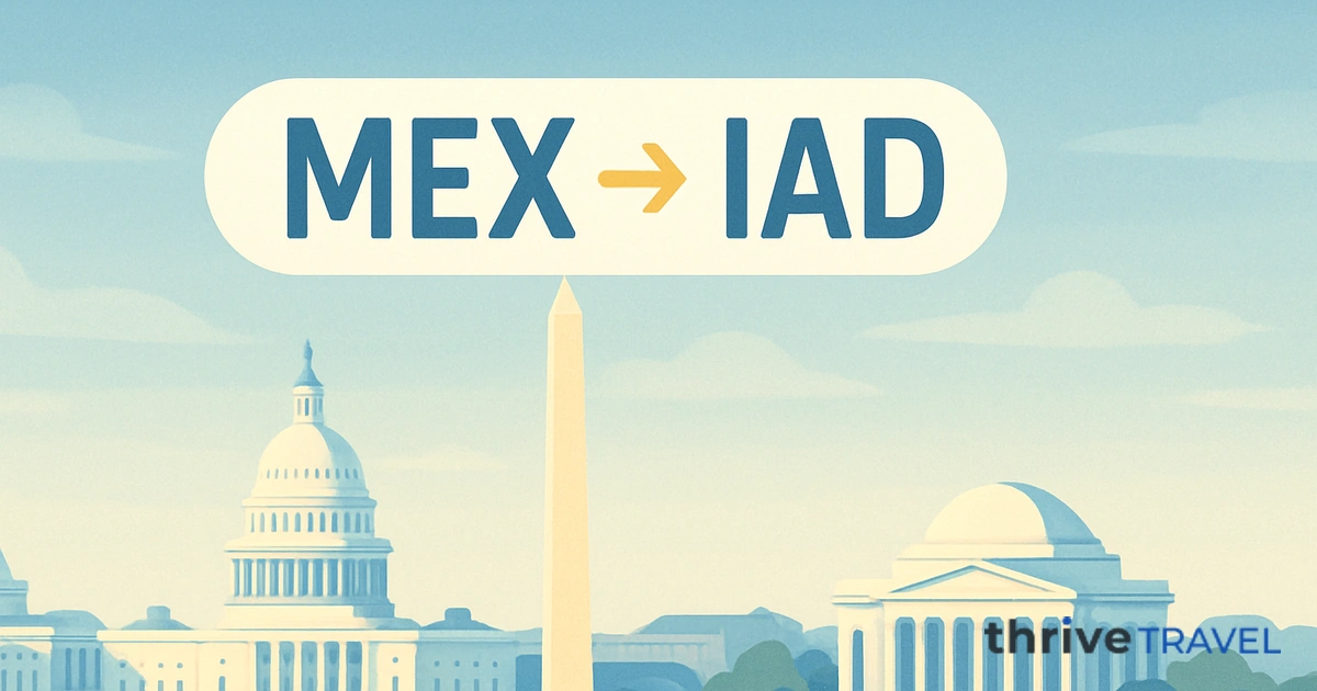Mexico City to Washington D.C.
