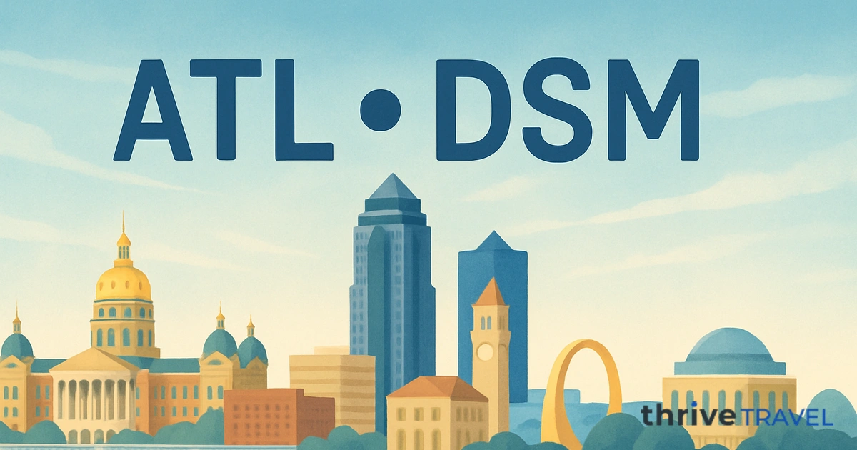 Atlanta to Des Moines