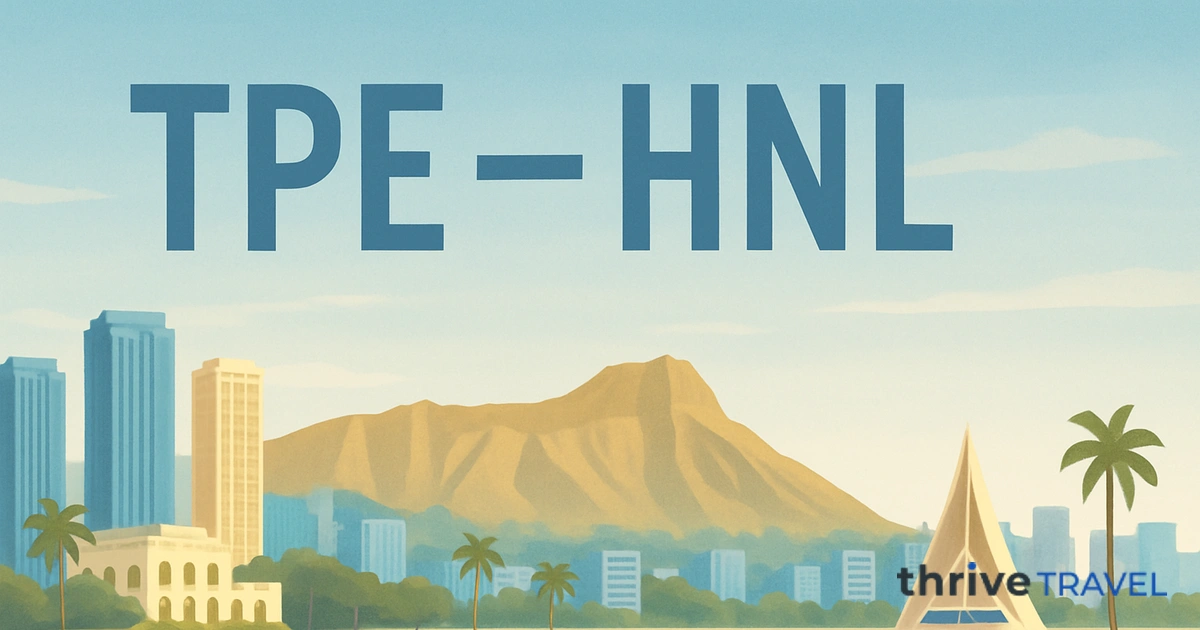 Taipei to Honolulu