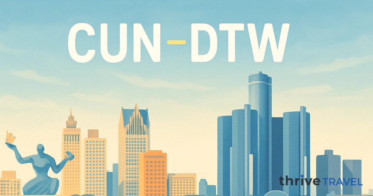 Cancún to Detroit