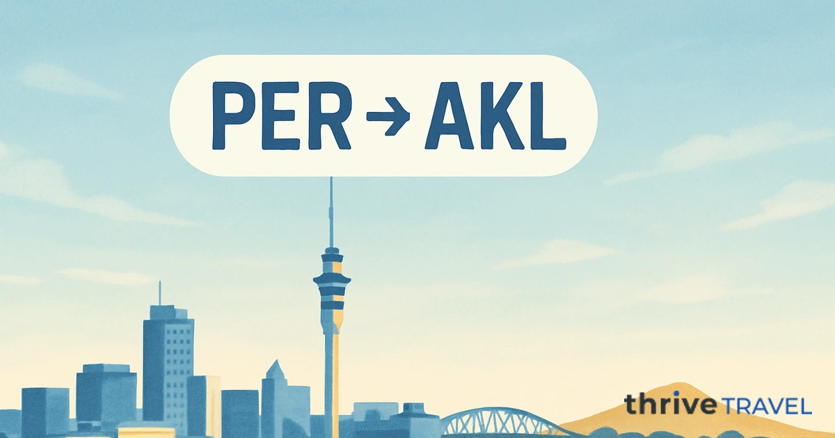 Perth to Auckland