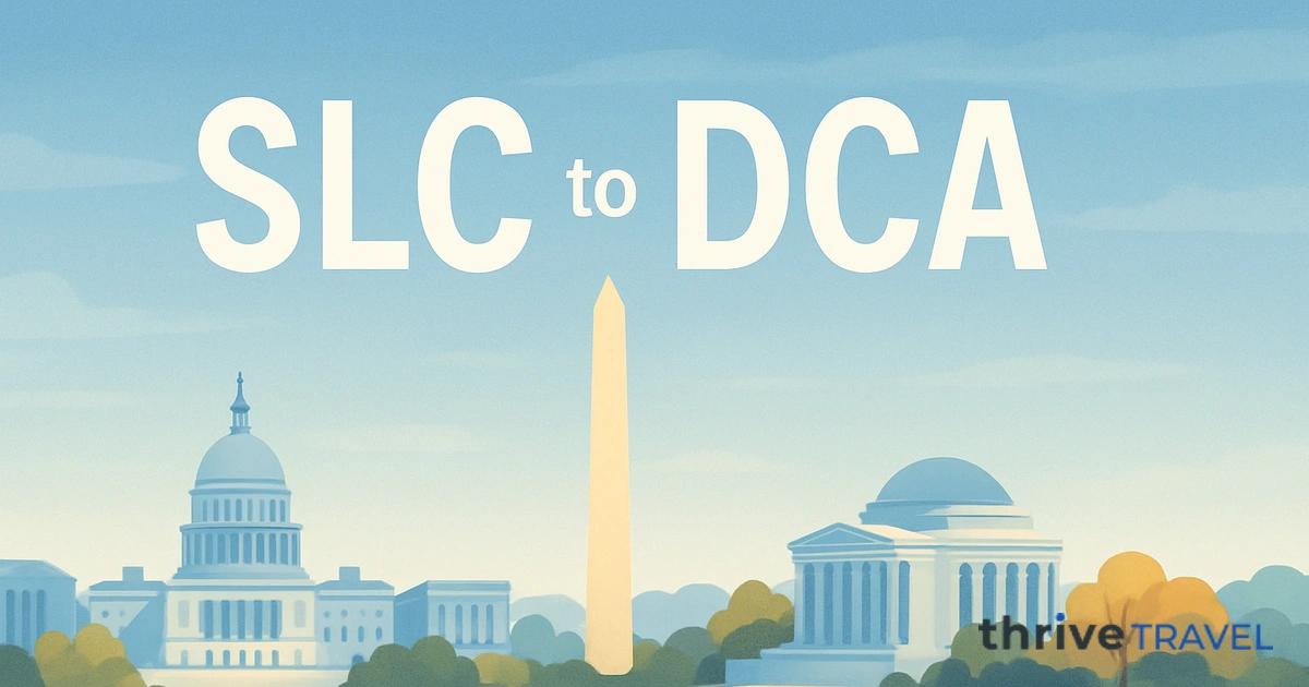 Salt Lake City to Washington D.C.