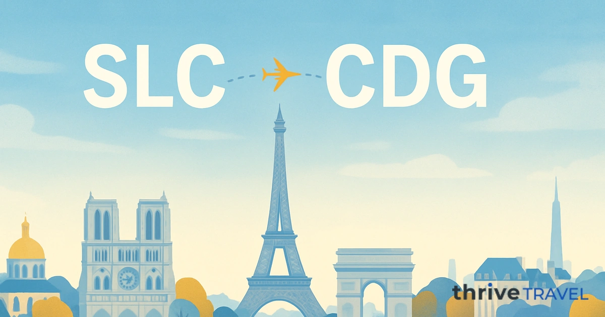 Salt Lake City to Paris