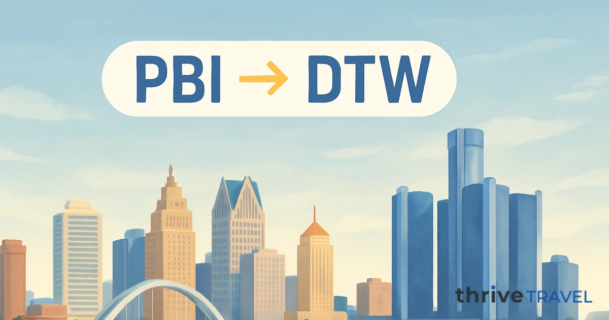 West Palm Beach to Detroit