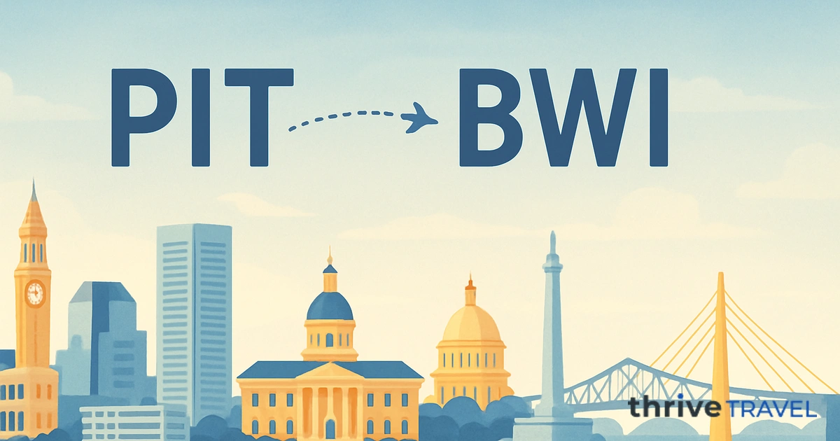 Pittsburgh to Baltimore