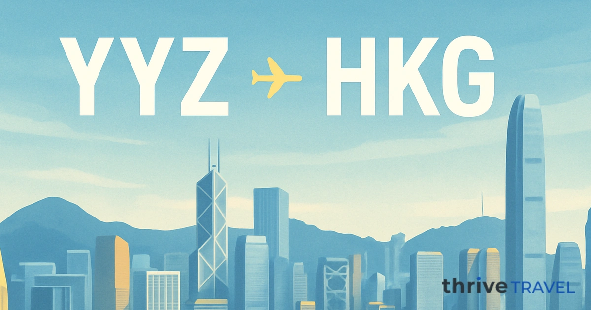 Toronto to Hong Kong