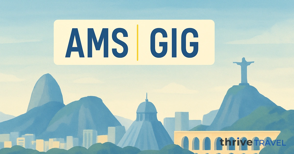 Amsterdam to Rio de Janeiro
