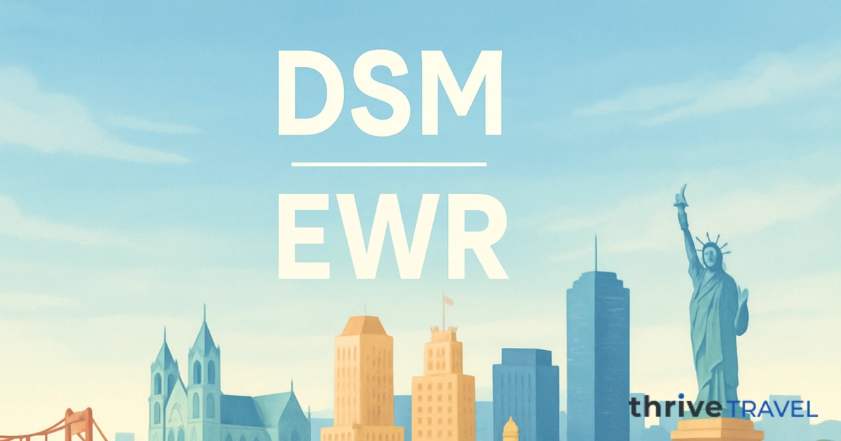 Des Moines to Newark