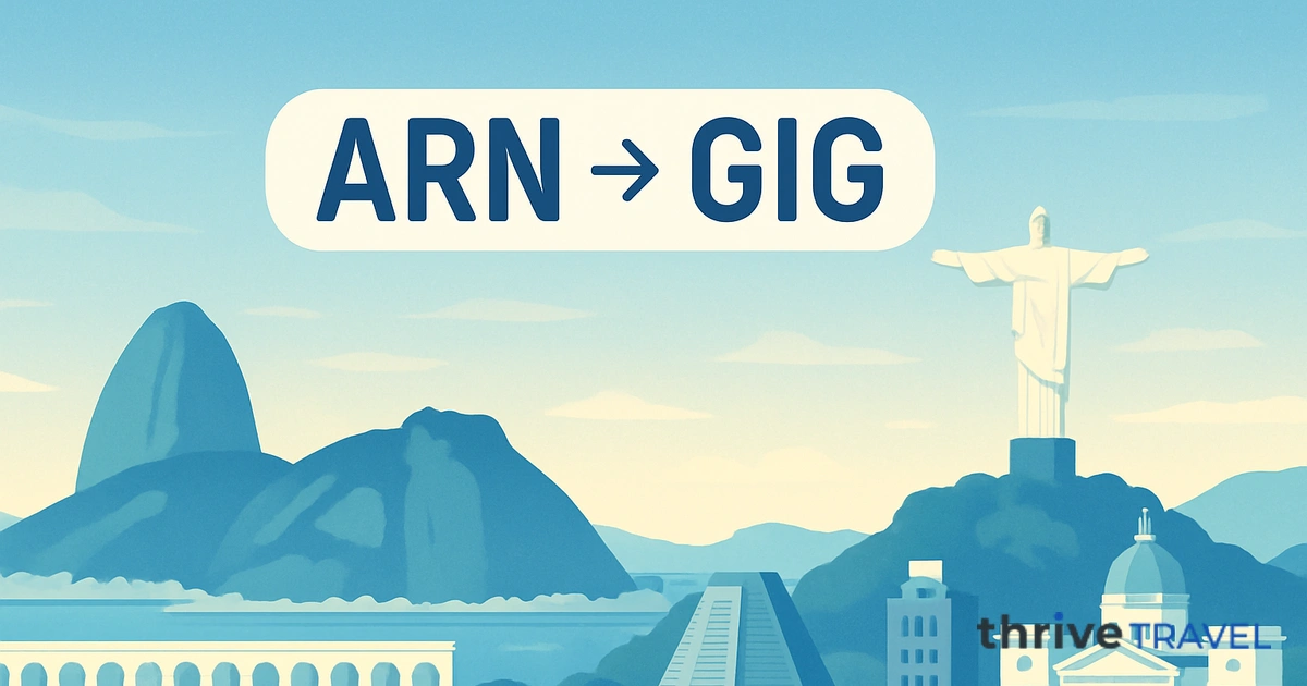 Stockholm to Rio de Janeiro