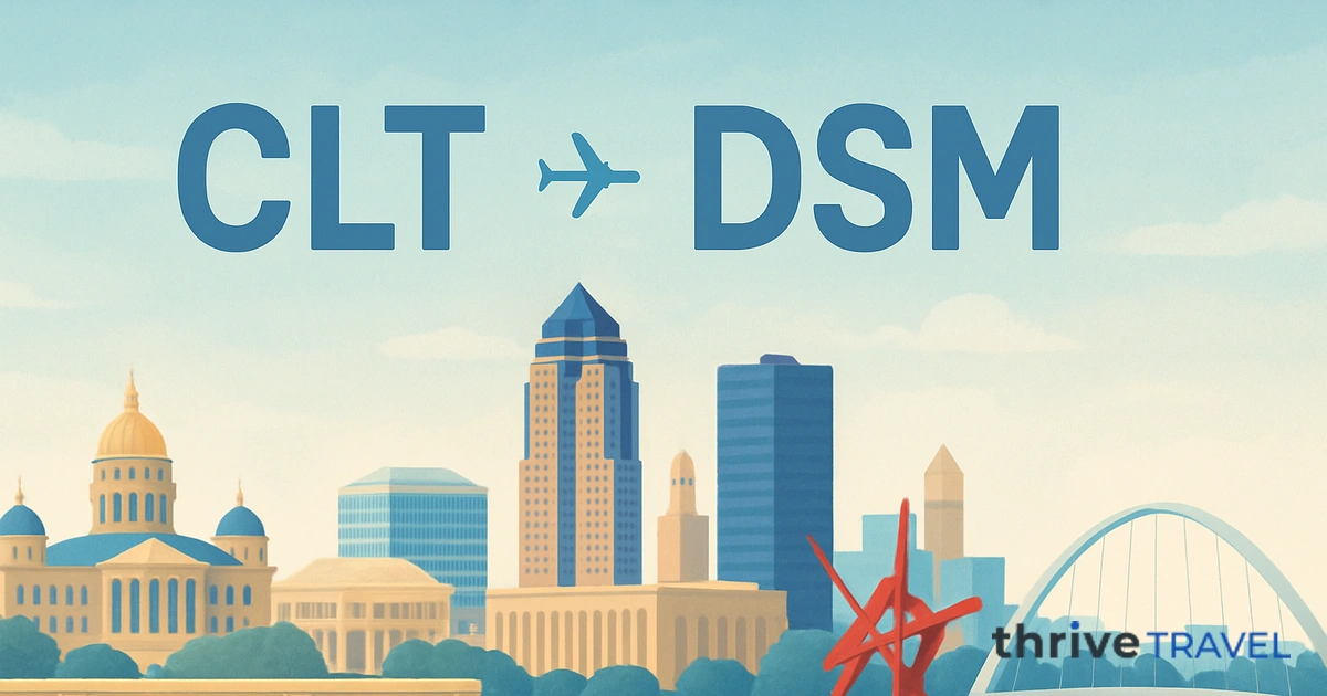 Charlotte to Des Moines