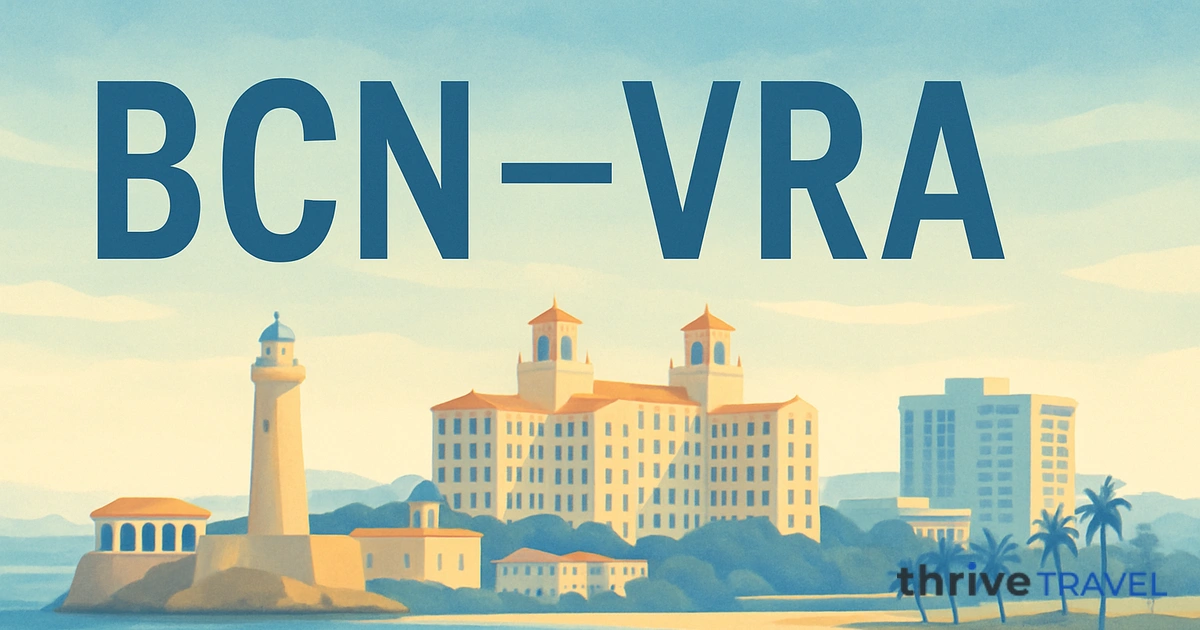 Barcelona to Varadero