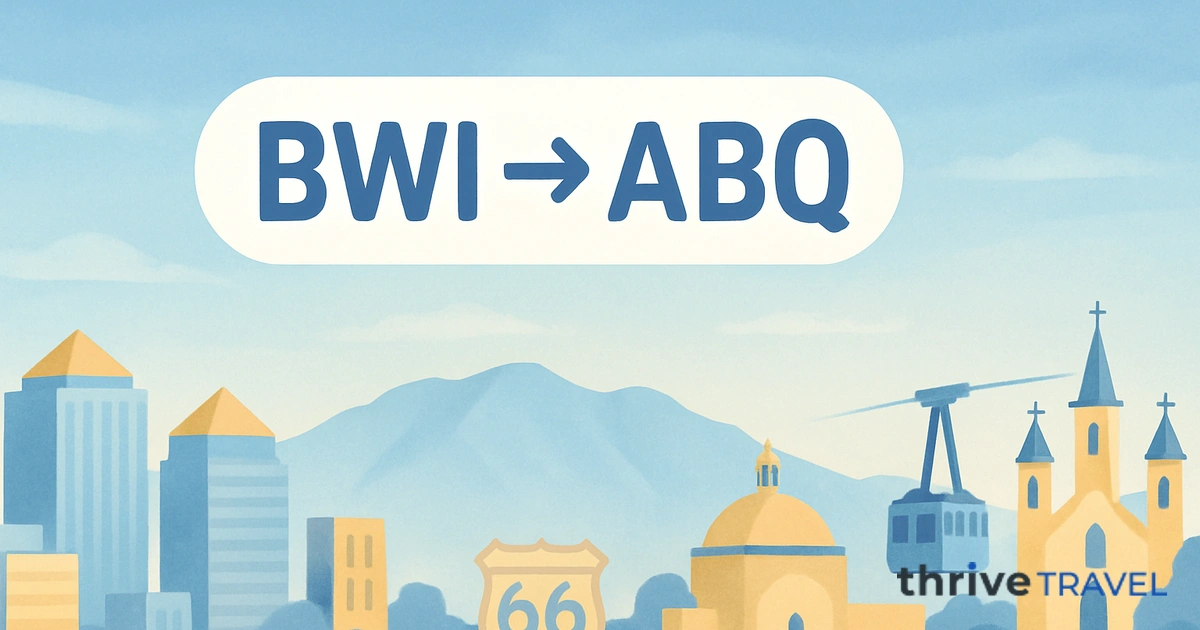 Baltimore to Albuquerque