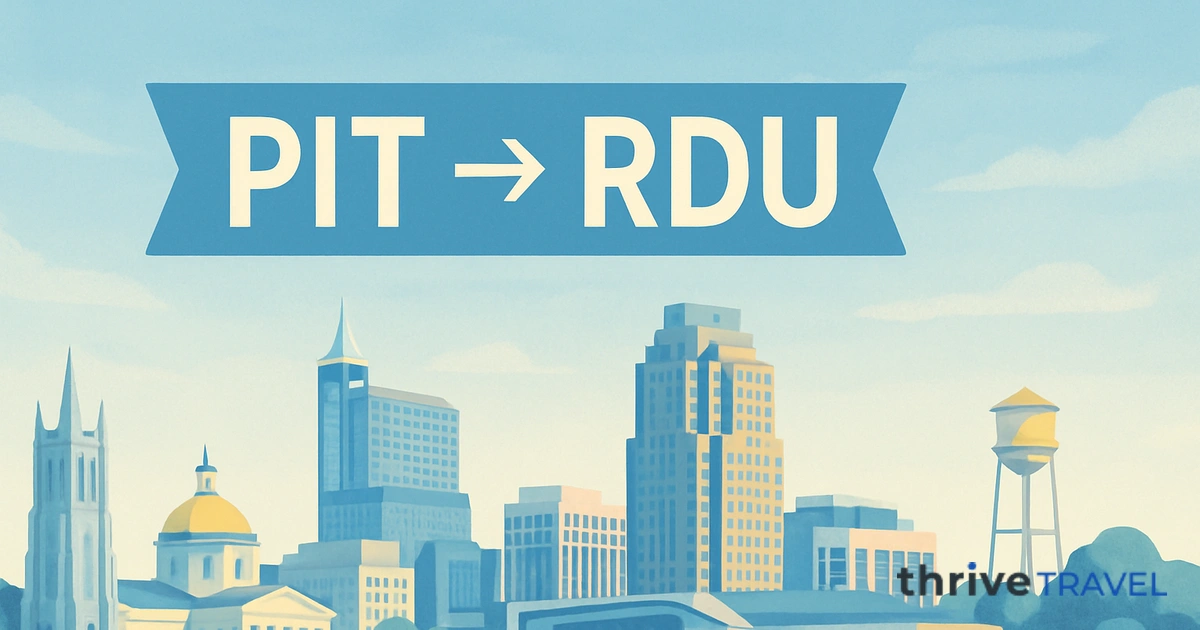 Pittsburgh to Raleigh-Durham