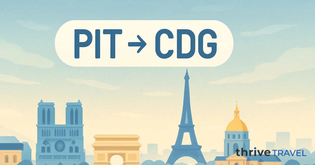 Pittsburgh to Paris