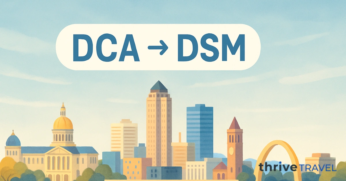 Washington to Des Moines