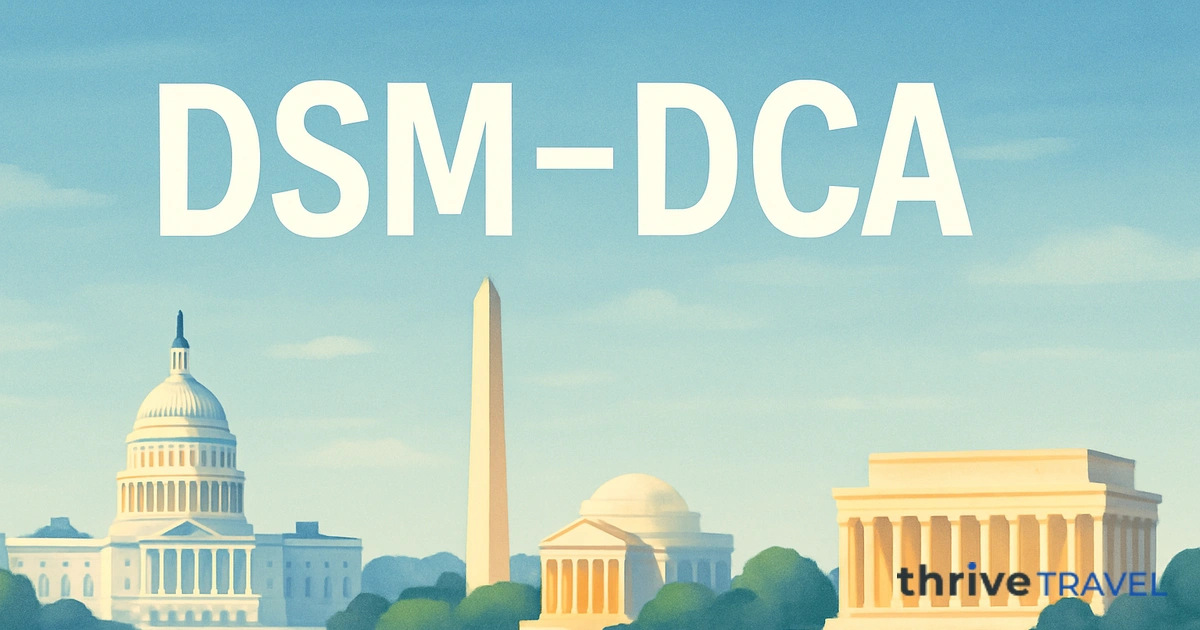 Des Moines to Washington