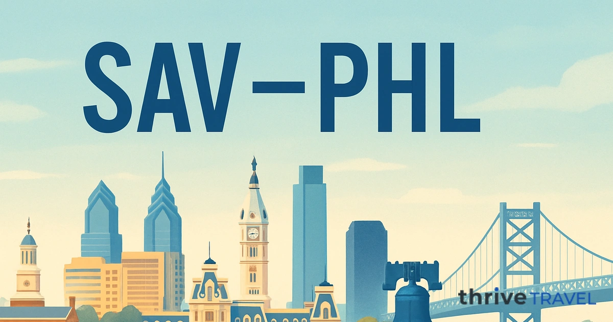 Savannah to Philadelphia