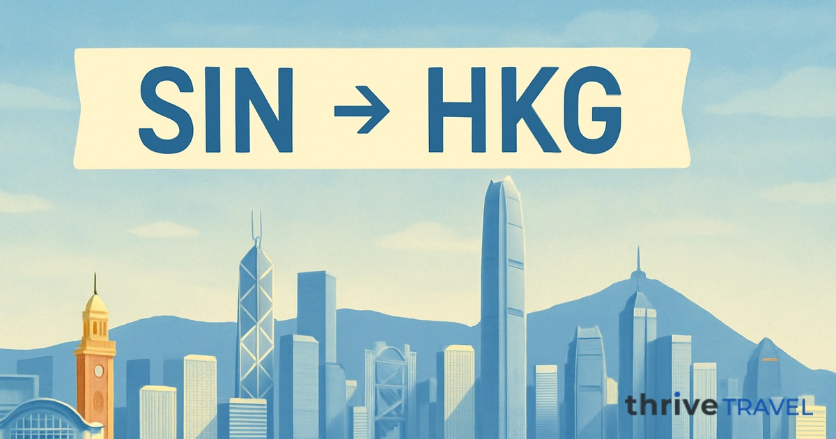 Singapore to Hong Kong