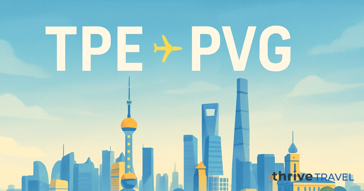 Taipei to Shanghai