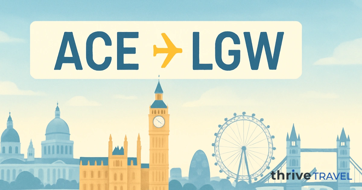 Lanzarote to London Gatwick