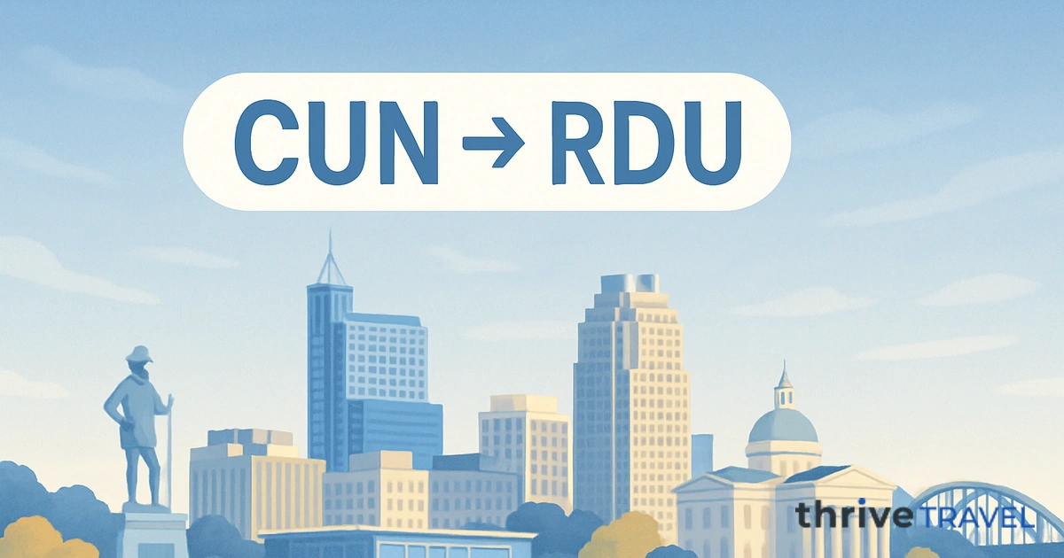 Cancún to Raleigh-Durham