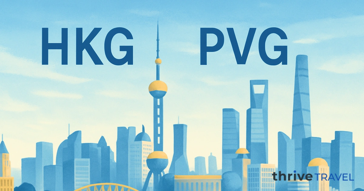 Hong Kong to Shanghai