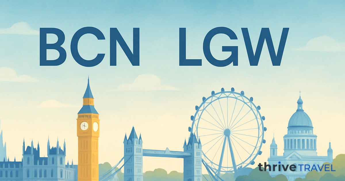 Barcelona to London Gatwick