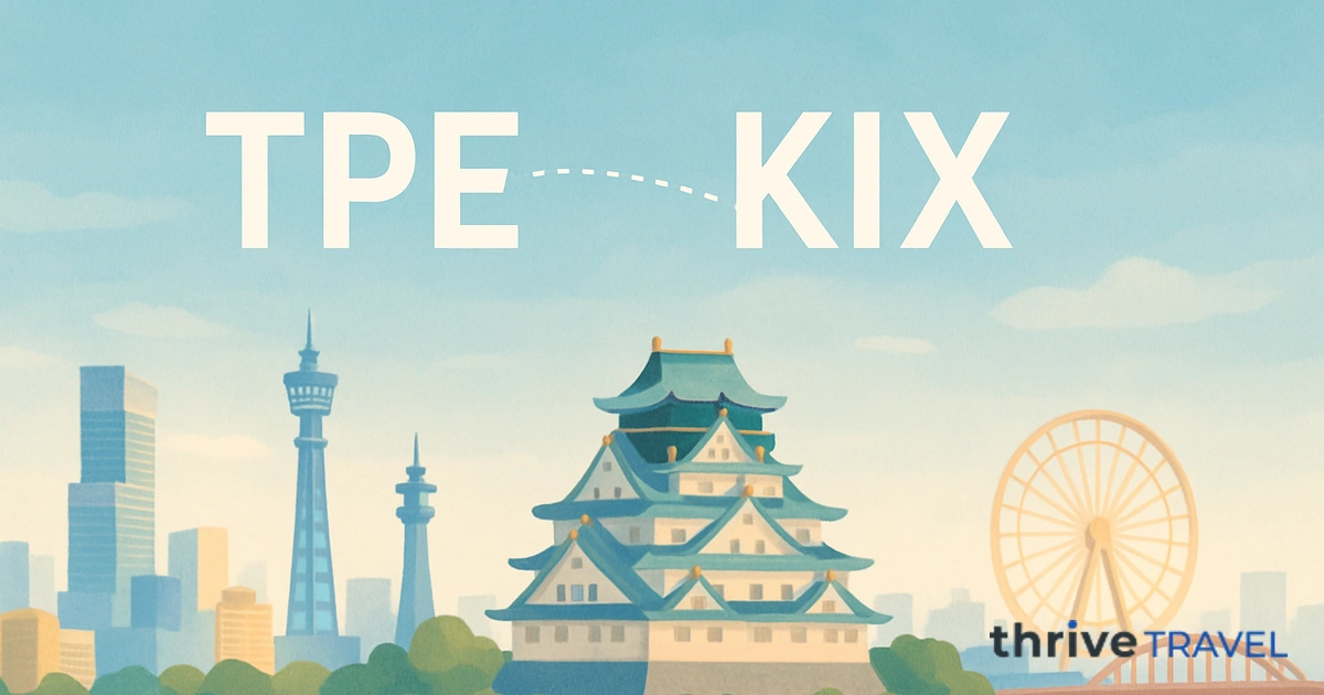 Taipei to Osaka
