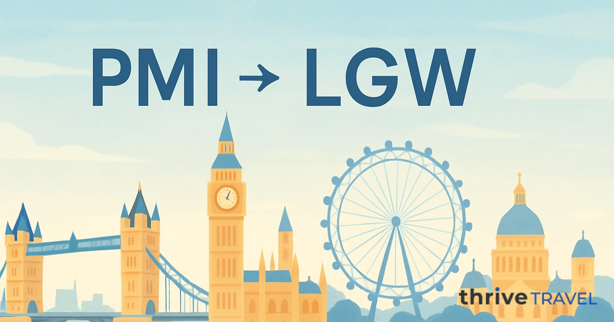 Palma de Mallorca to London Gatwick